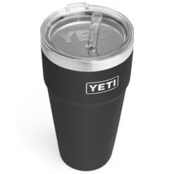 Yeti Tumbler 26 Oz. Stackable Tumbler W/Straw Lid -StringKing shop yeti26strawblack